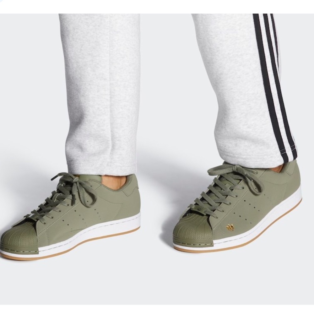 Adidas Originals Superstar Pure Sneakers Olive Green - SZ 5.5 Mens - NWOT